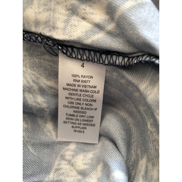 NWT ana A New Approach Size 4 Blue White Flamingo Tropical Paperbag Shorts - Picture 7 of 7